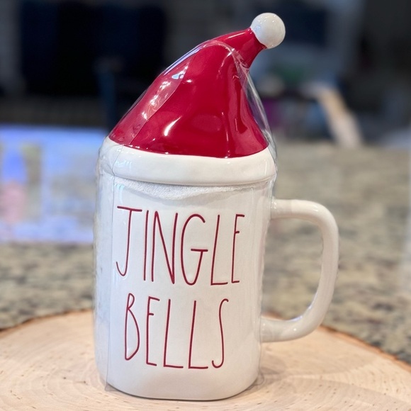 Rae Dunn By Magenta Ceramic Christmas Mug with Decorative Lid - Picture 1 of 5